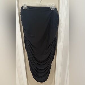 Express Black Ruched Skirt